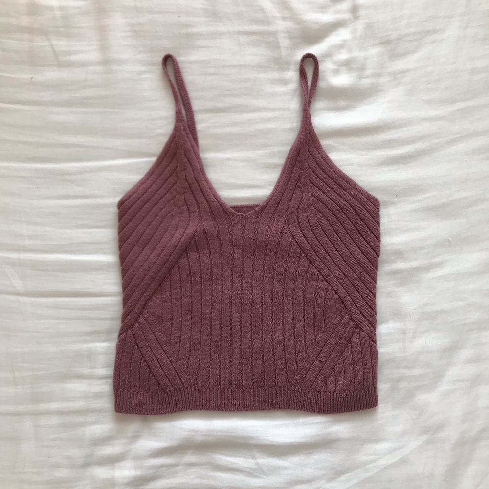 Pacsun Mauve Knit ME TO WE Tank Top